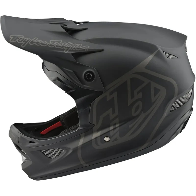 Troy Lee Designs D3 Fiberlite MIPS Full Face Helmet - Mono Black-1