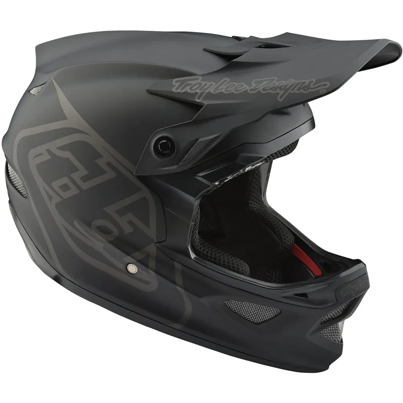 Troy Lee Designs D3 Fiberlite MIPS Full Face Helmet - Mono Black-6