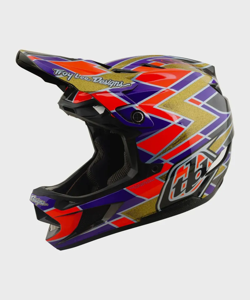Troy Lee Designs D4 Carbon Mips Full Face Helmet - Flush Violet-6