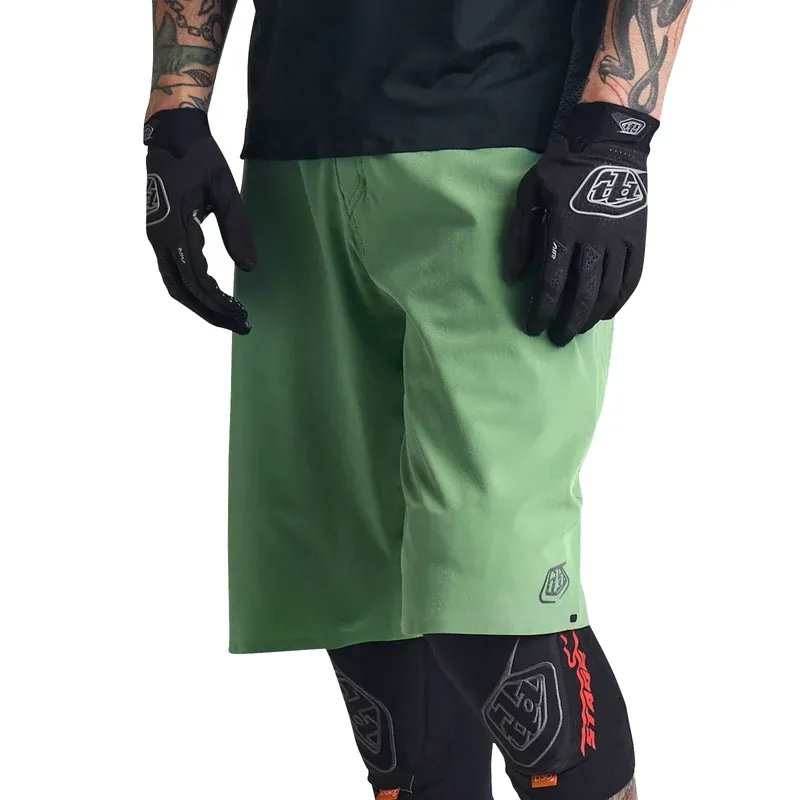 Troy Lee Designs Drift Men's Baggy Shorts Shell Only - Solid Glass Green-11