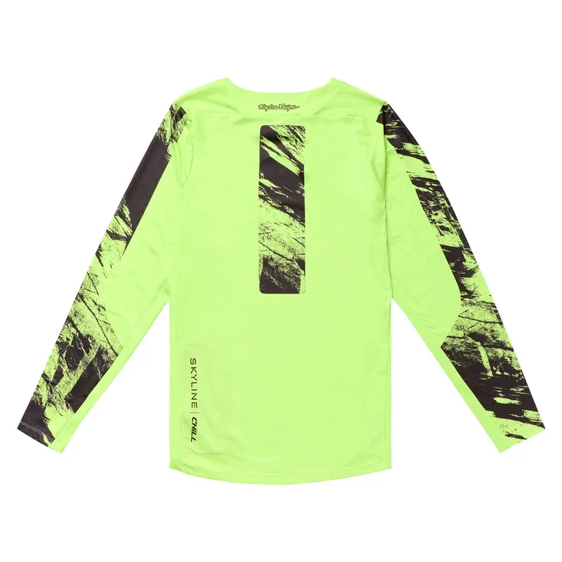 Troy Lee Skyline Chill Men's Long Sleeve Jersey - Rockslide Glo Yellow-1