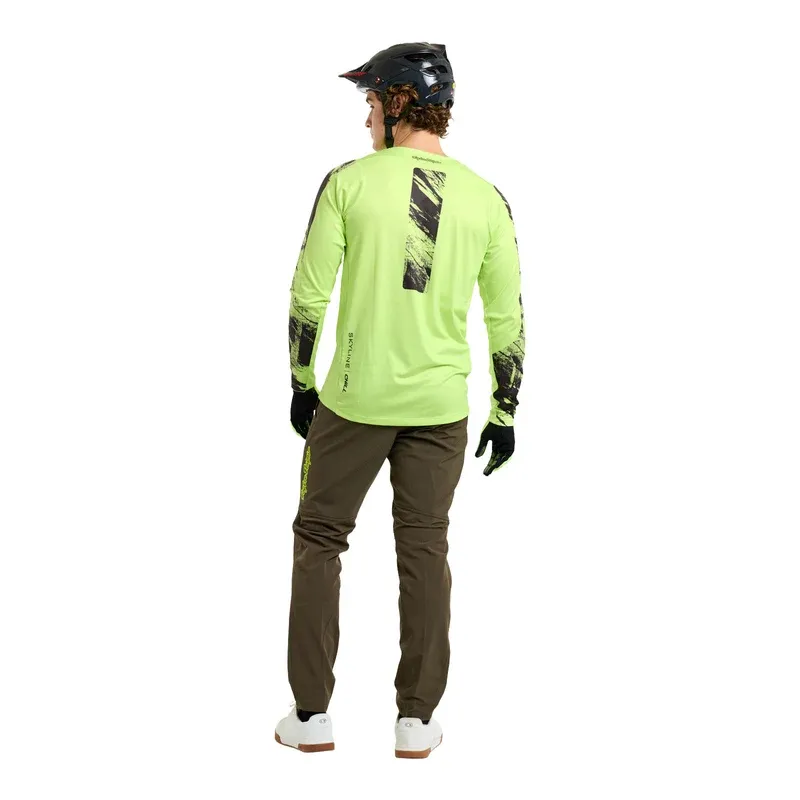 Troy Lee Skyline Chill Men's Long Sleeve Jersey - Rockslide Glo Yellow-8