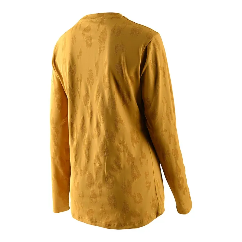 Troy Lee Lilium Women's Long Sleeve Jersey - Jacquard Honey-1
