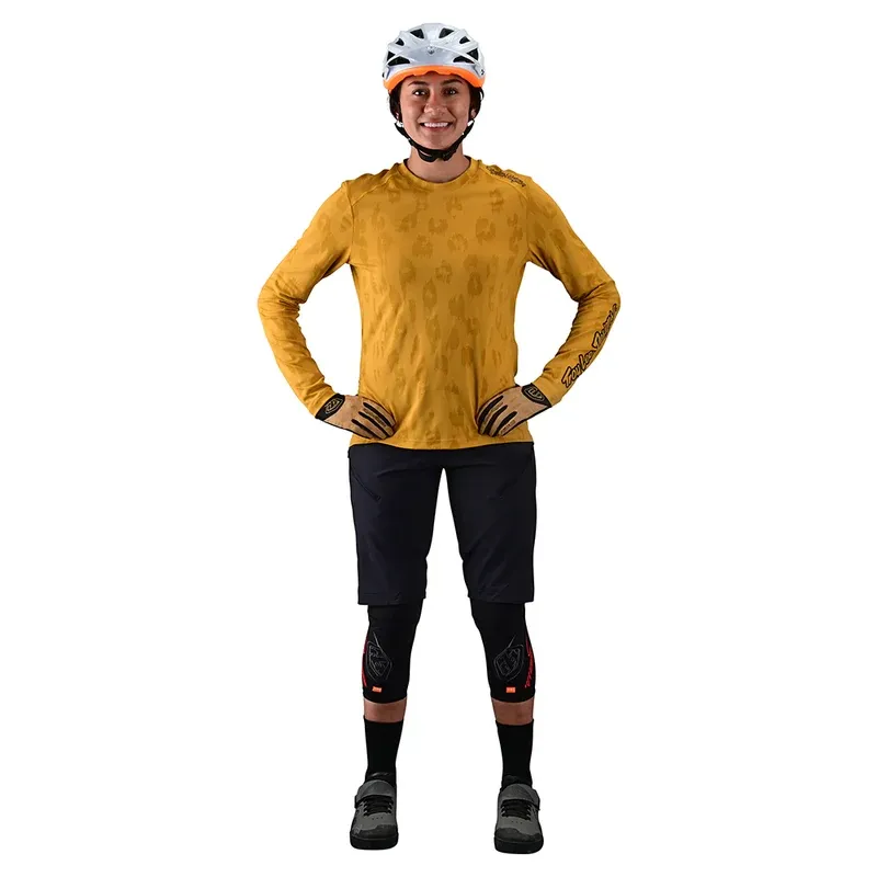 Troy Lee Lilium Women's Long Sleeve Jersey - Jacquard Honey-2