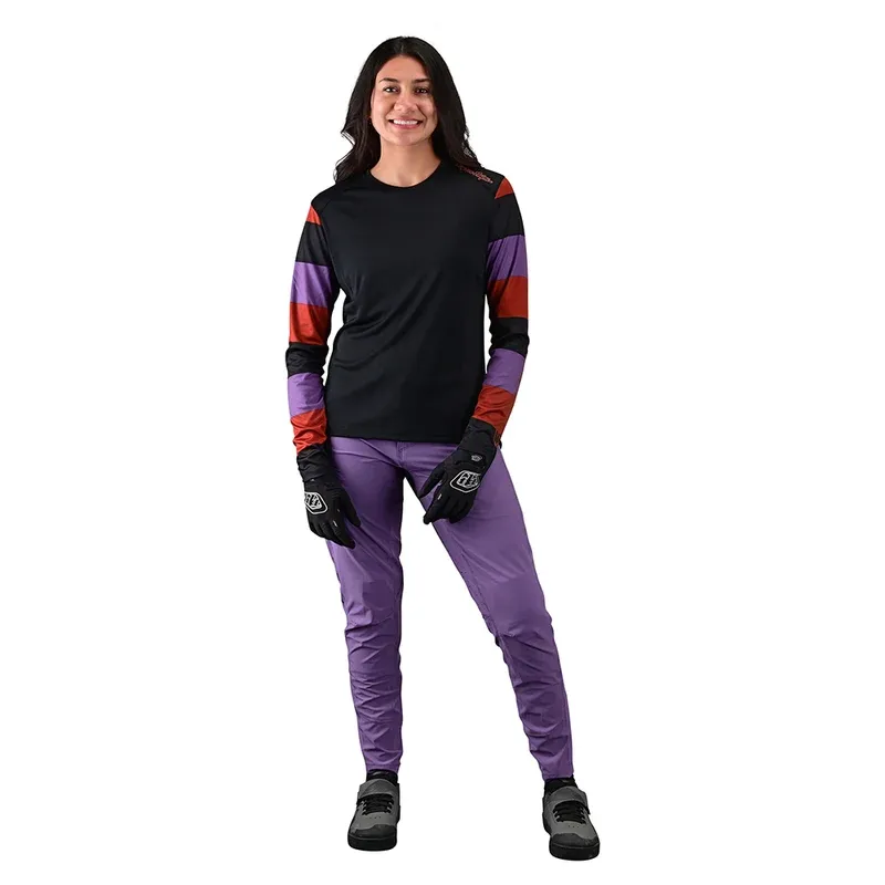 Troy Lee Lilium Women's Long Sleeve Jersey - Rugby Black-3