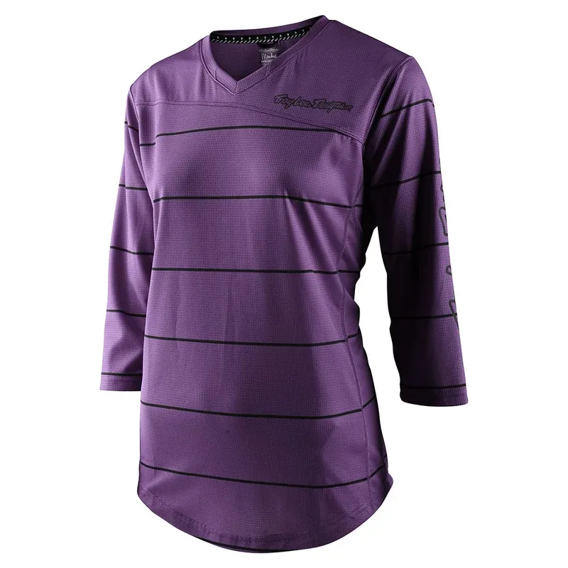 Troy Lee Mischief Women's 3/4 Sleeve Jersey - Pinstripe Orchid