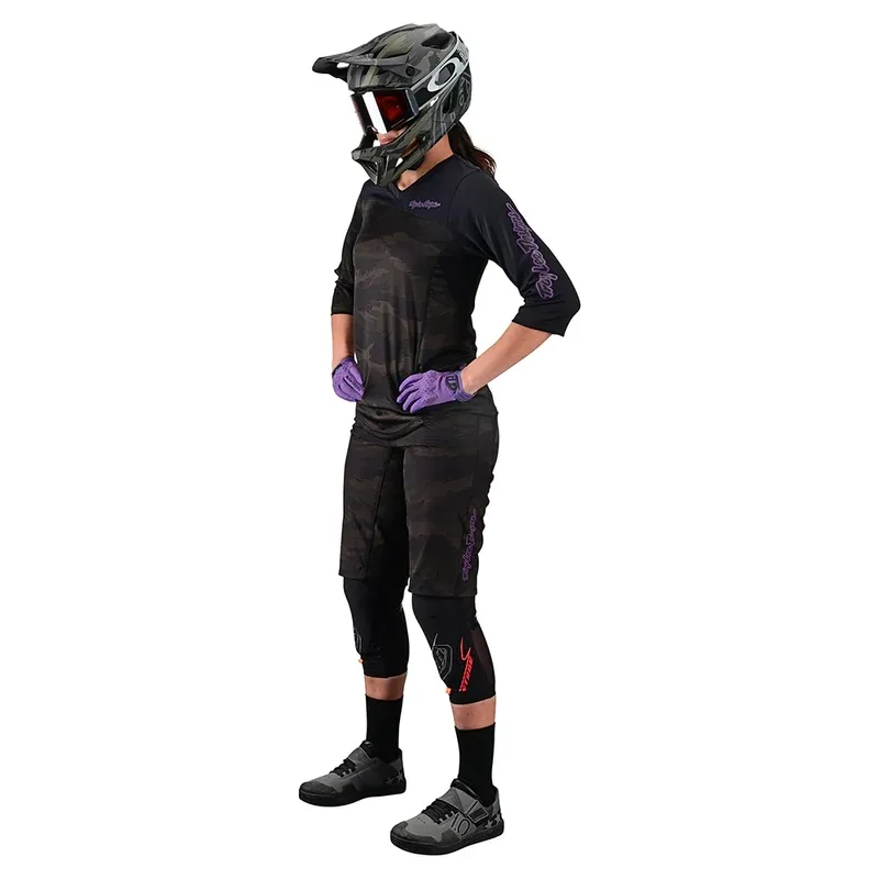 Troy Lee Mischief Women's 3/4 Sleeve Jersey - Brushed Camo Army-4