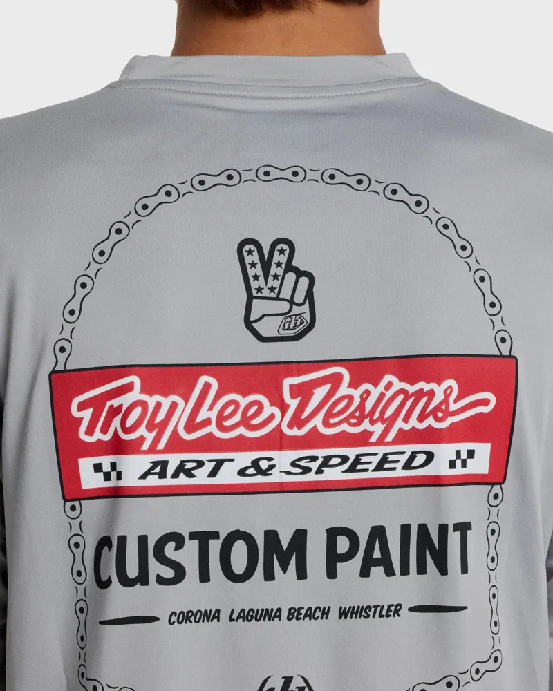 Troy Lee Ruckus Ride Custom Paint Men's Long Sleeve Tee - Mid Grey-4