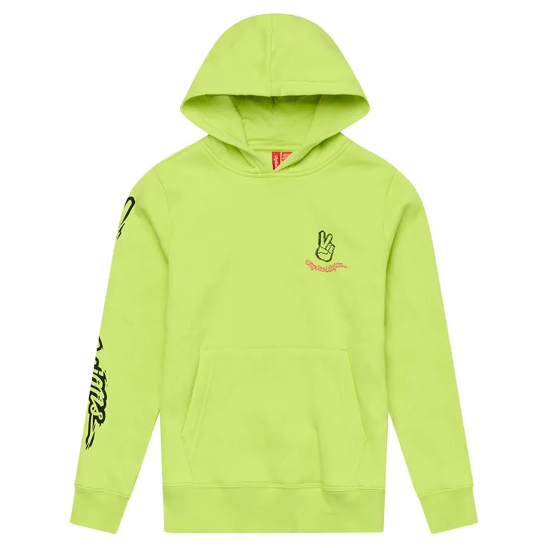 Troy Lee Peace Out Youth Pullover - Glo Yellow