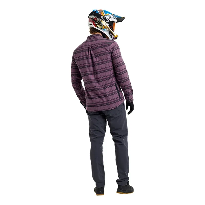 Troy Lee Grind Men's Flannel - YD Plaid Deep Purple-9