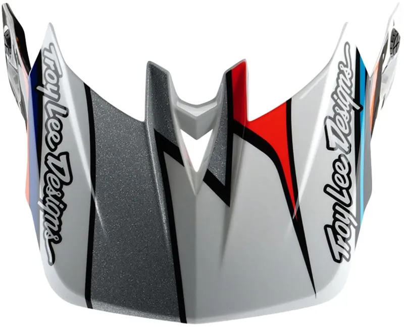 Troy Lee D4 Helmet Visor - Frames White/Silver