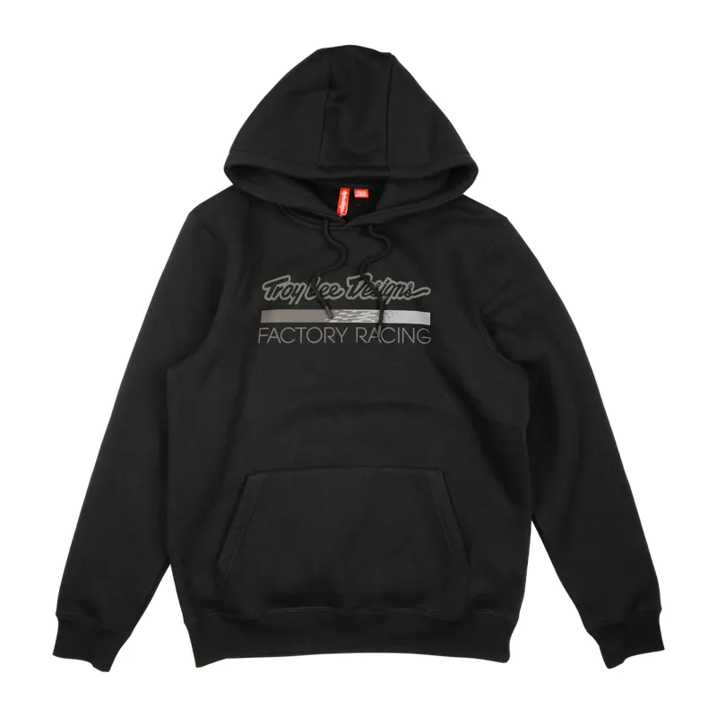 Troy Lee Designs Factory Racing Men's Pullover Hoodie - Black/Reflective