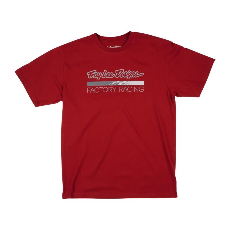 Troy Lee Designs Factory Racing Men's Short Sleeve T-Shirt - Burgundy