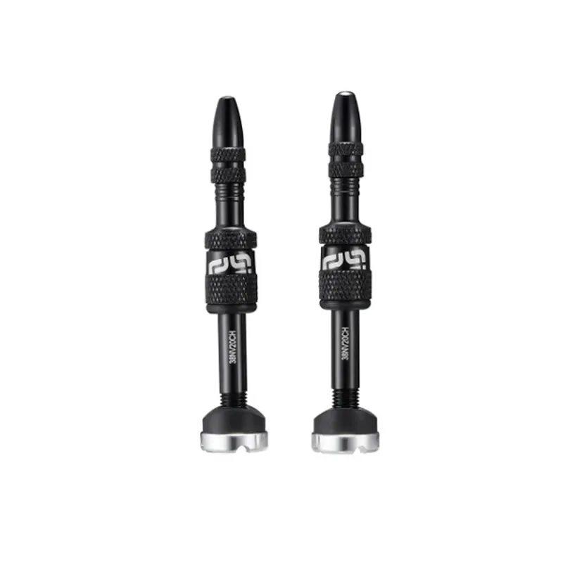 E-Thirteen Quick Fill Presta Tubeless Valves 16-24mm Depth Rims - Black