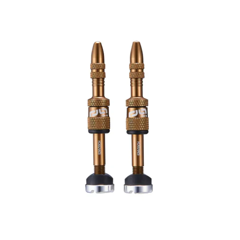 E-Thirteen Quick Fill Presta Tubeless Valves 16-24mm Depth Rims - Bronze