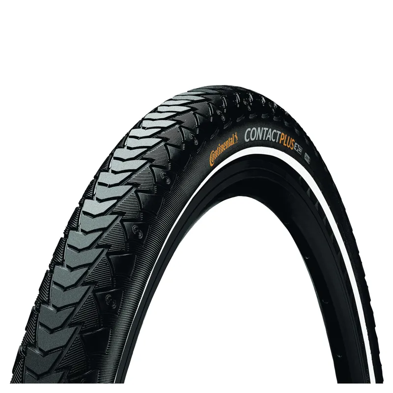 Continental Contact Plus Reflective Tyre - Black - 28 x 1 1/2.
