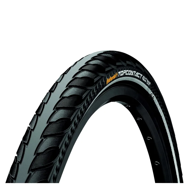 Continental Top Contact II Reflective 700c Hybrid Folding Tyre - Black