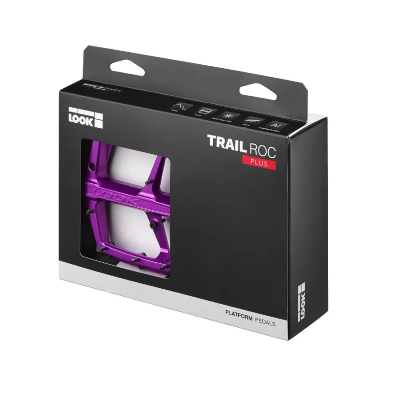 Look Trail Roc+ Flat MTB Pedals - Purple-2