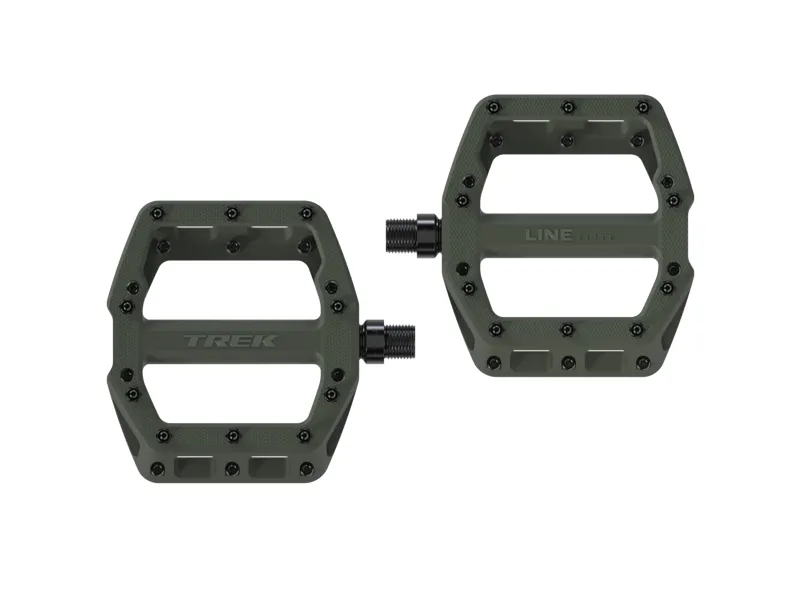 Trek Line Elite Flat MTB Pedals - Olive Green-3