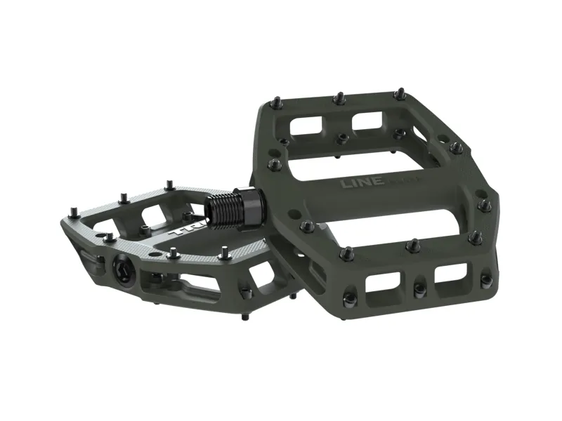 Trek Line Elite Flat MTB Pedals - Olive Green