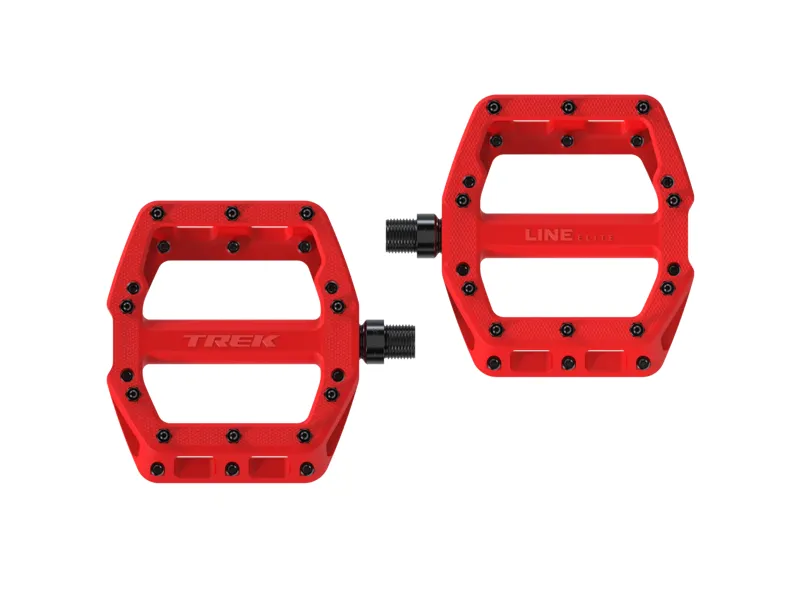 Trek Line Elite Flat MTB Pedals - Red-3