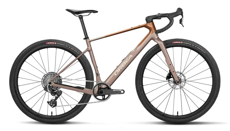 Orbea Terra M21e Team 1X 2027 Carbon Gravel Road Bike - Nickel/Cinamon