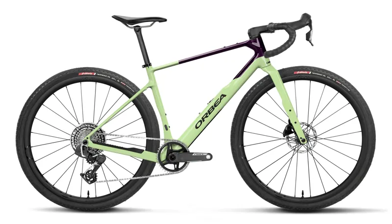 Orbea Terra M21e Team 1X 2027 Carbon Gravel Road Bike - Acid Gum/Purple