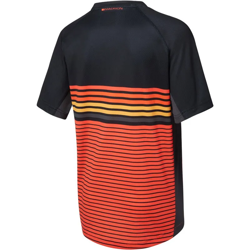 Madison Zen Youth Short Sleeve Jersey - Black/Red - Age 9 - 10-1