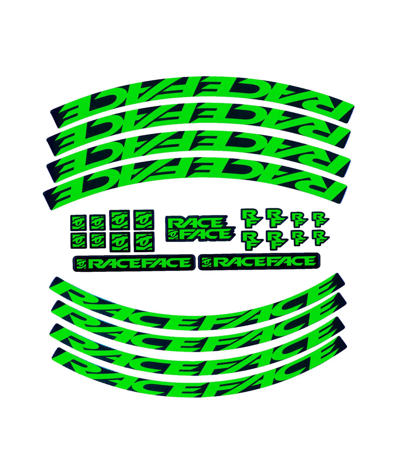 Race Face Wheel Decal Kit - Neon Green
