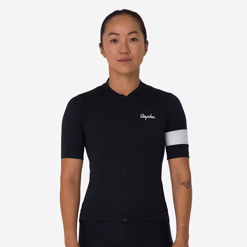 Rapha Core Women's Short Sleeve Jersey - Black/White-2