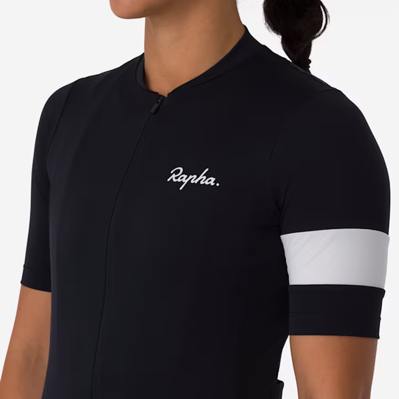 Rapha Core Women's Short Sleeve Jersey - Black/White-5