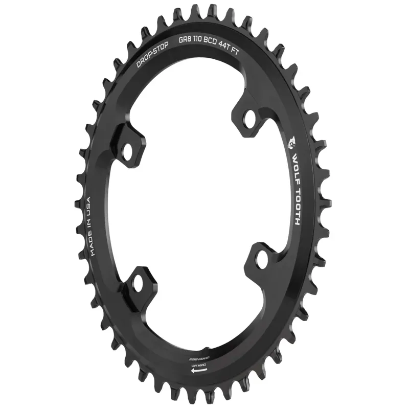 Wolf Tooth 110 BCD Asymmetric 4-Bolt Chainring - Shimano GRX Drop Stop B-2