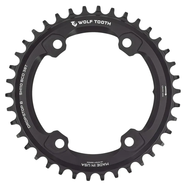 Wolf Tooth 110 BCD Asymmetric 4-Bolt Chainring - Shimano GRX Drop Stop B-4