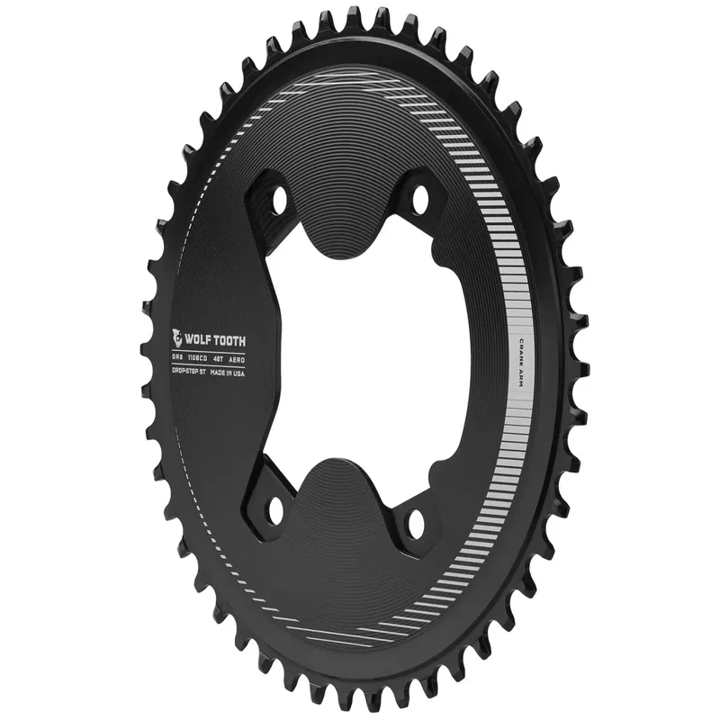 Wolf Tooth 110 BCD Asymmetric Aero for Shimano GRX Chainrings-2