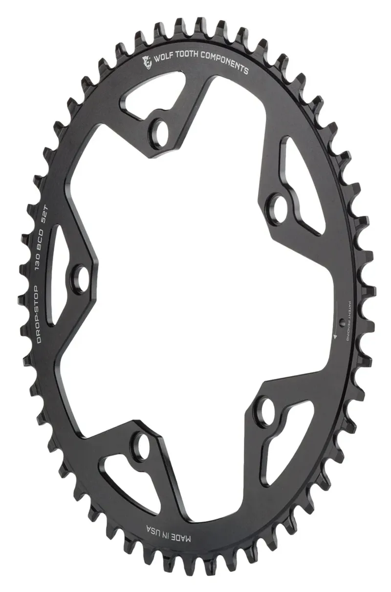 Wolf Tooth 130 BCD Flat Top Gravel / CX / Road Chainring - Drop Stop B-9