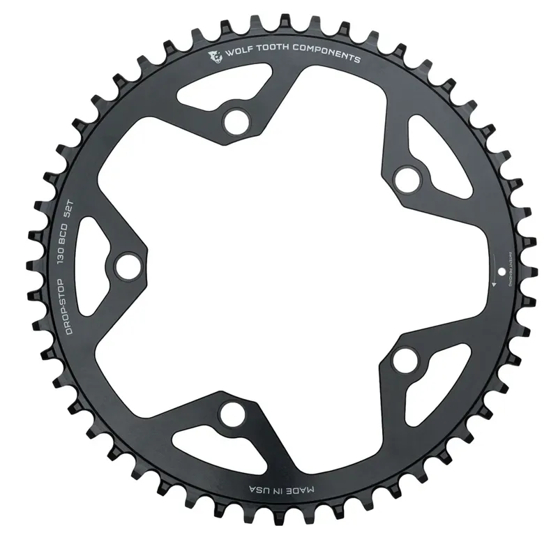 Wolf Tooth 130 BCD Flat Top Gravel / CX / Road Chainring - Drop Stop B-8