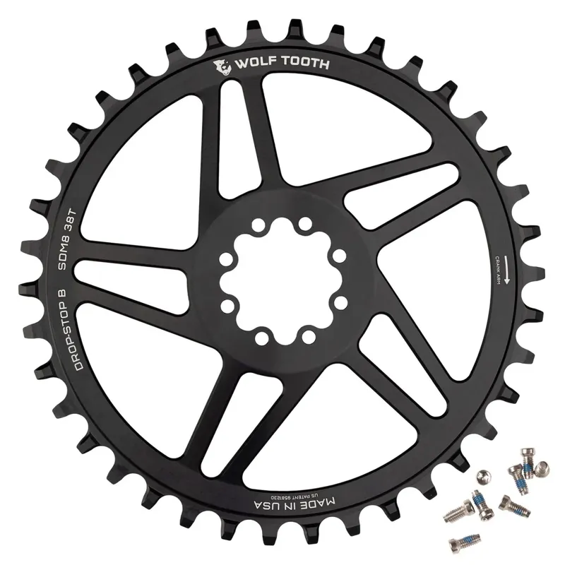 Wolf Tooth Direct Mount Round SRAM 8-Bolt Chainring - 45mm Drop Stop B