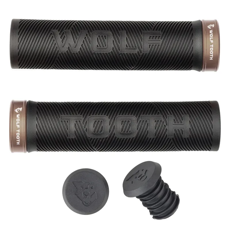 Wolf Tooth Echo Lock-On Grips - Black/Espresso