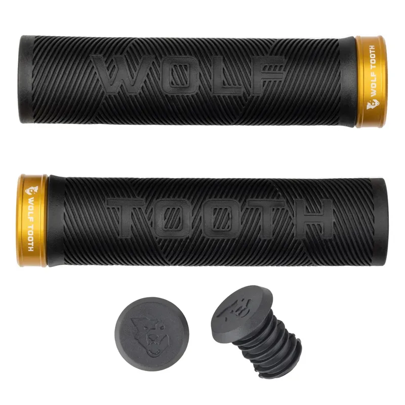 Wolf Tooth Echo Lock-On Grips - Black/Gold
