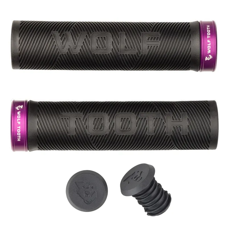 Wolf Tooth Echo Lock-On Grips - Black/Purple
