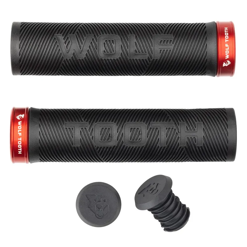 Wolf Tooth Echo Lock-On Grips - Black/Red