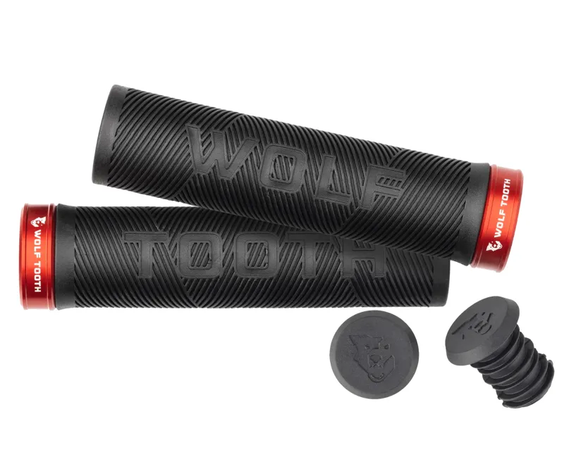 Wolf Tooth Echo Lock-On Grips - Black/Red-1