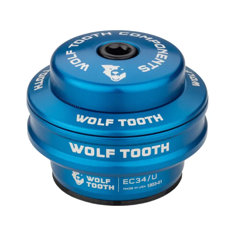 Wolf Tooth Performance External Upper EC34/28. 6 Cup Headset - Blue