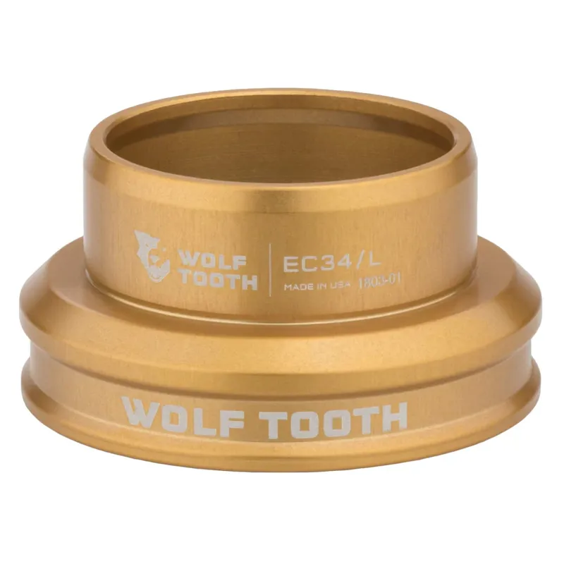 Wolf Tooth Performance External Lower Cup Headset - Gold-1
