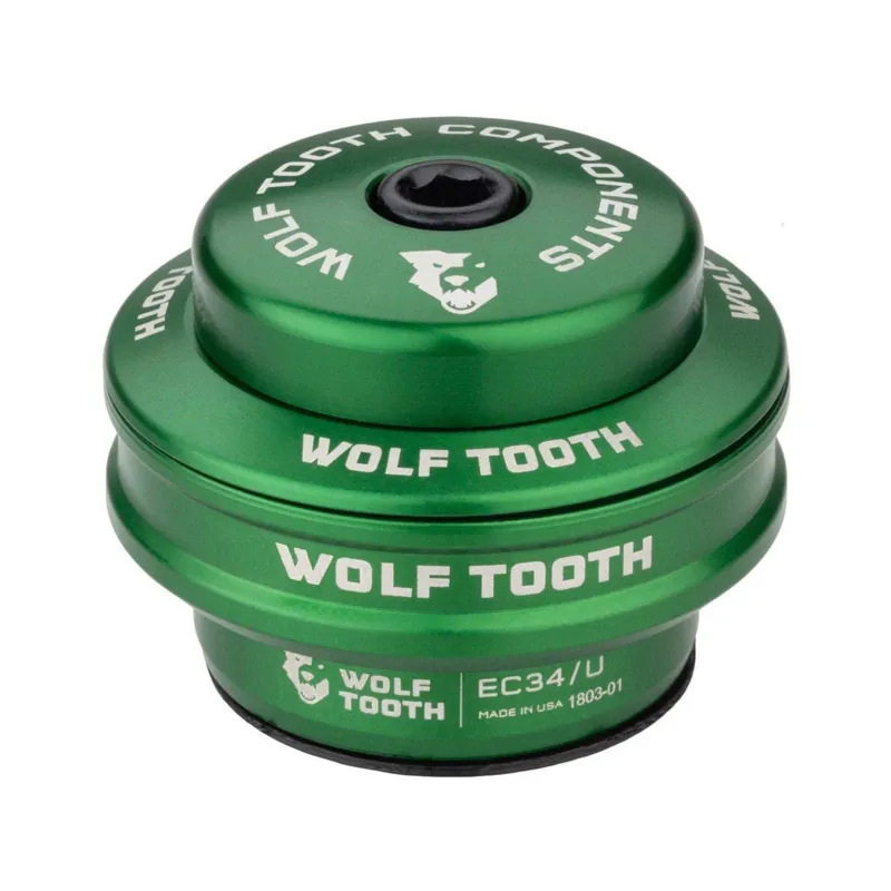Wolf Tooth Performance External Upper EC34/28. 6 Cup Headset - Green