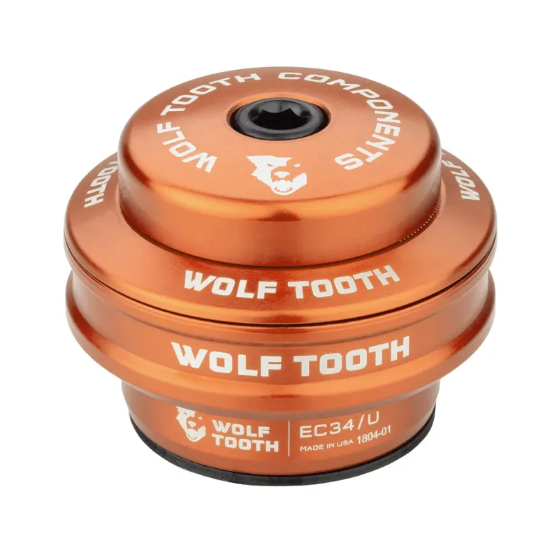 Wolf Tooth Performance External Upper EC34/28. 6 Cup Headset - Orange