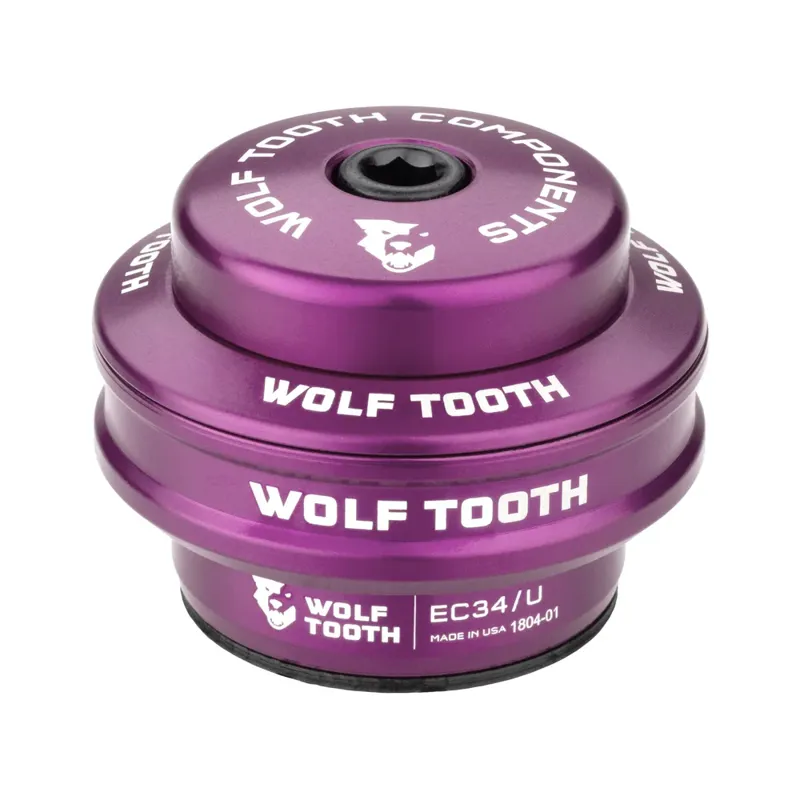 Wolf Tooth Performance External Upper EC34/28. 6 Cup Headset - Purple