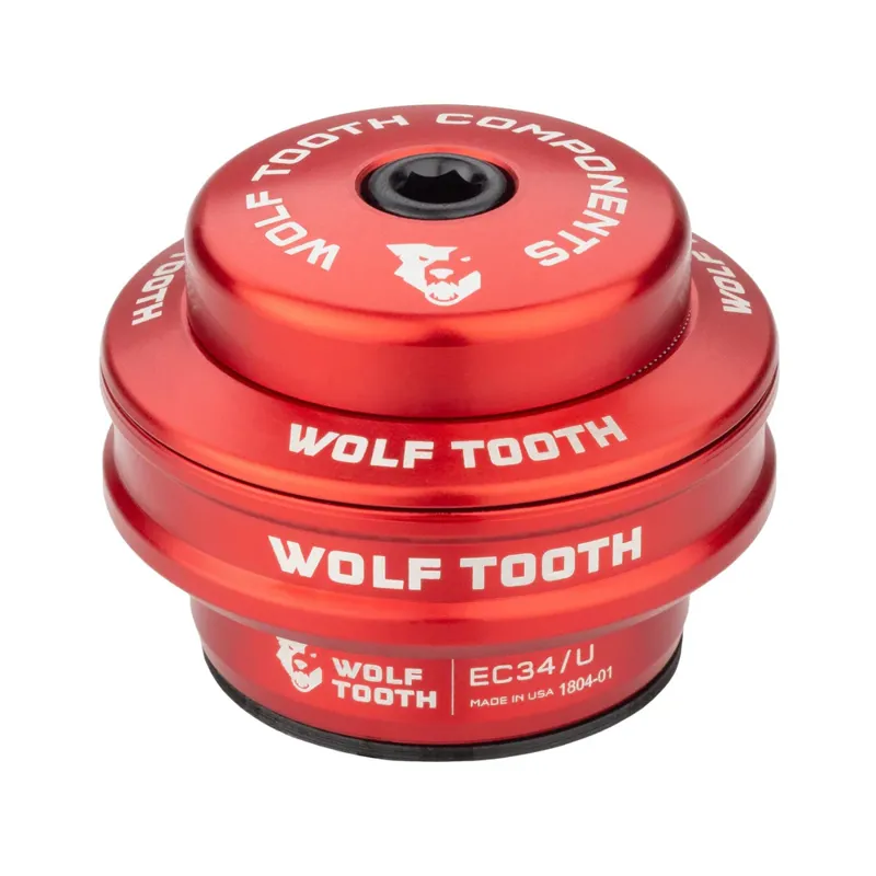 Wolf Tooth Performance External Upper EC34/28. 6 Cup Headset - Red