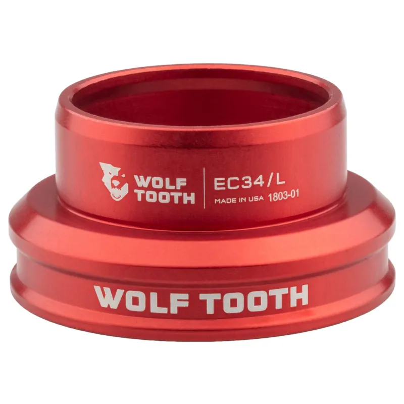 Wolf Tooth Performance External Lower Cup Headset - Red