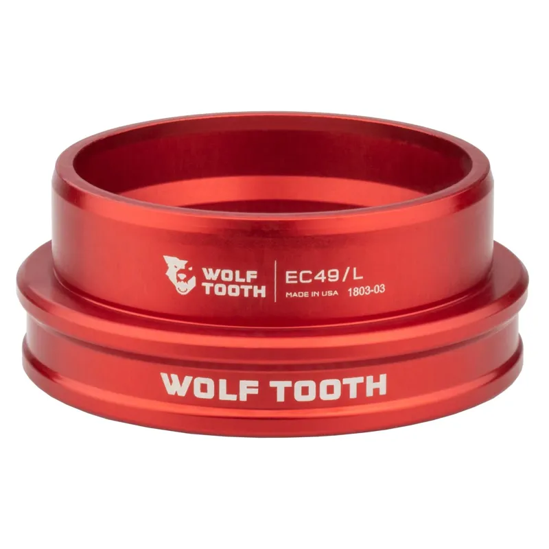 Wolf Tooth Performance External Lower Cup Headset - Red-2